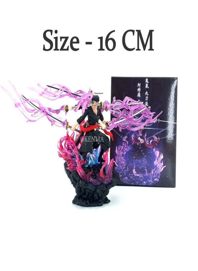 KENMA One Piece Zoro 9 Sword Mini Version 18 Cm Figurine with Box PVC Action Figures - Image 5